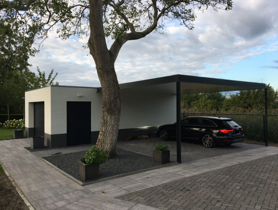 Nieuwbouw garage met carport te Heinkenszand